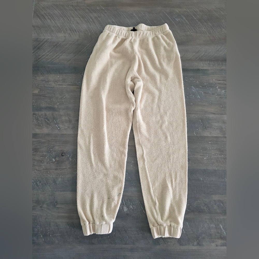 Monrow Cream Fleece Jogger Size Medium